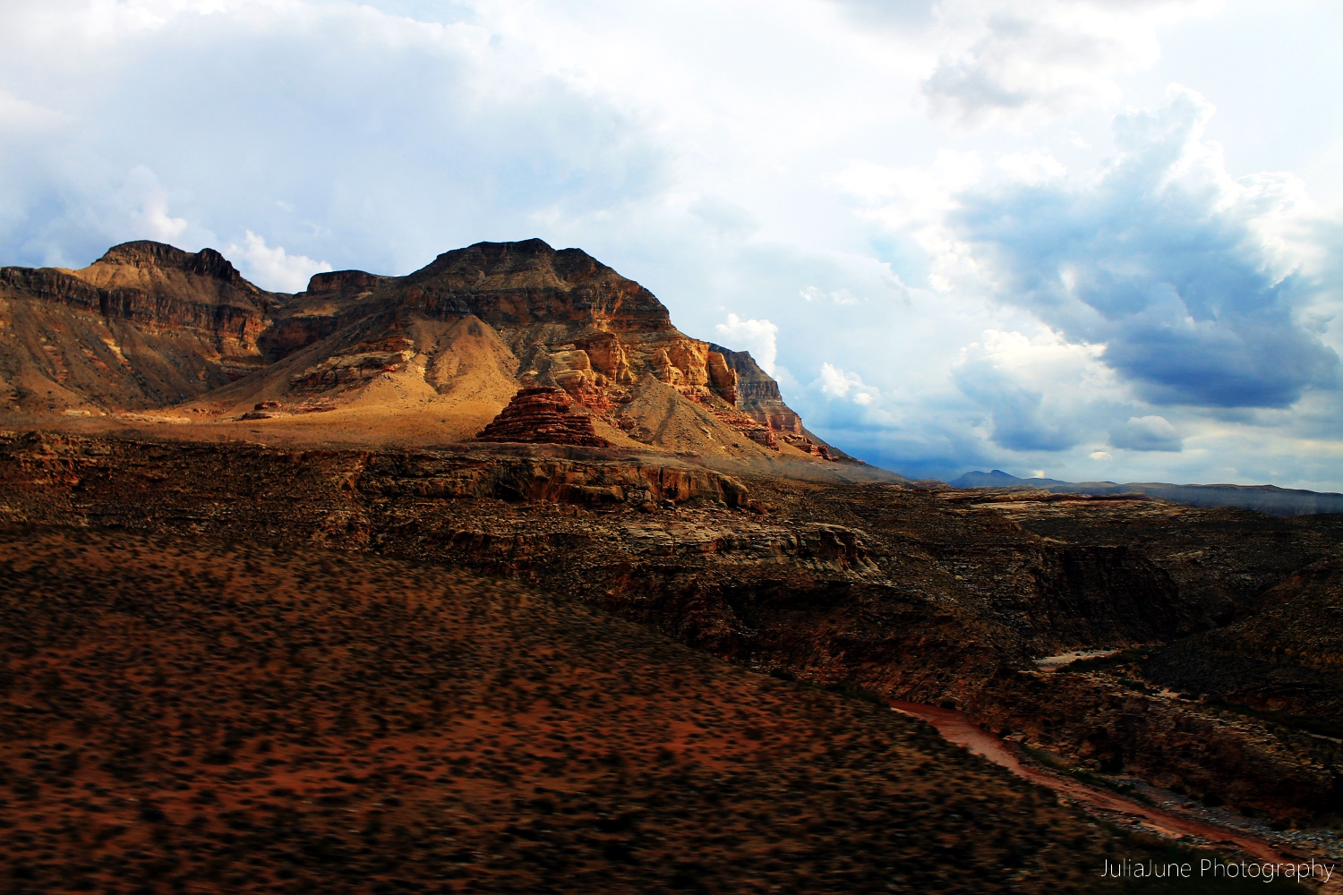 Driving through the Desert of Nevada