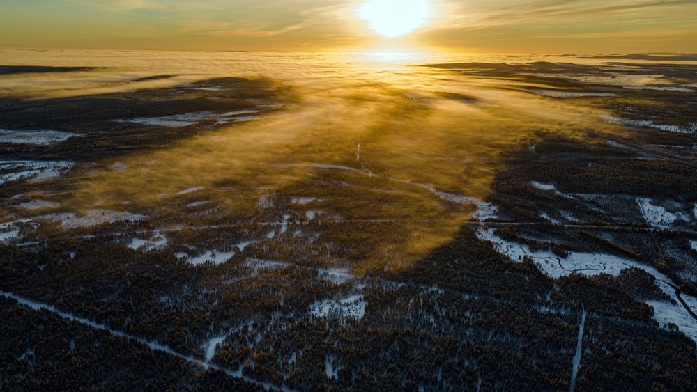 Drohne über Lappland