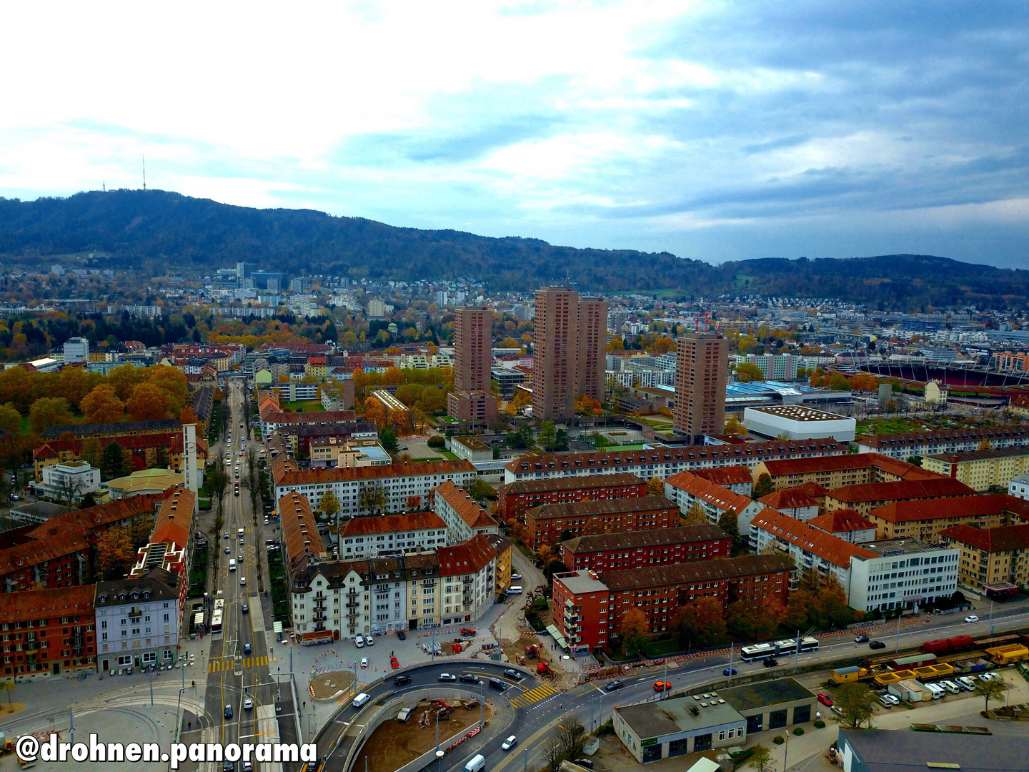 Drohnen Panorama – Stadt Zürich und See