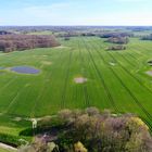 Drohnenfoto von einem großen Feld