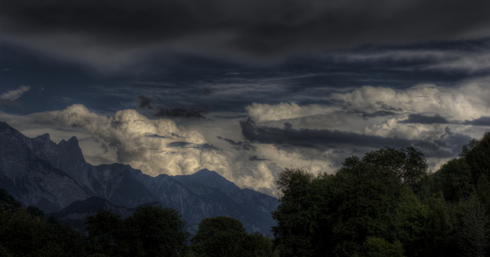 Drollige Wolkenformation