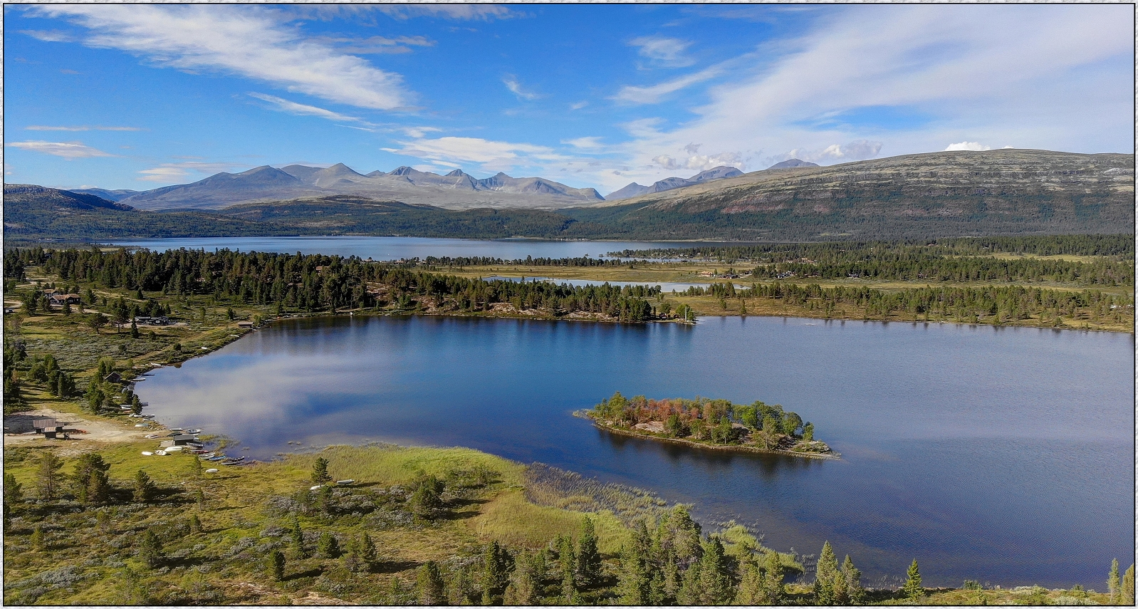 Dronen-Impression  Kvamfjell mit Blick ins Rondane Gebirge; Norwegen Camper-Reise Juli 2018