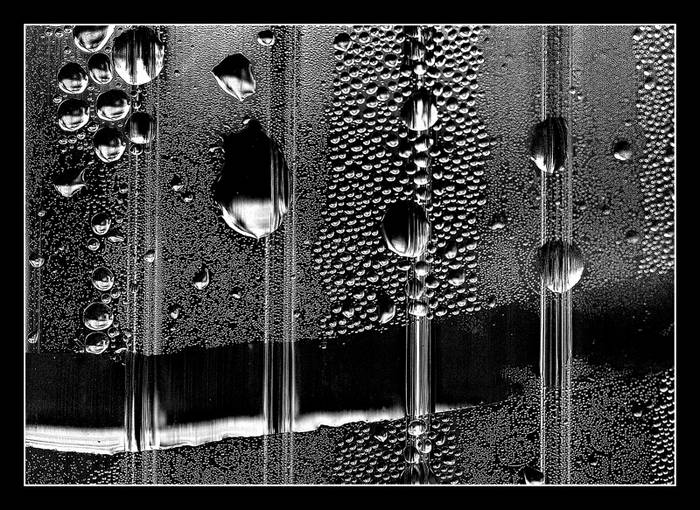 drops on window