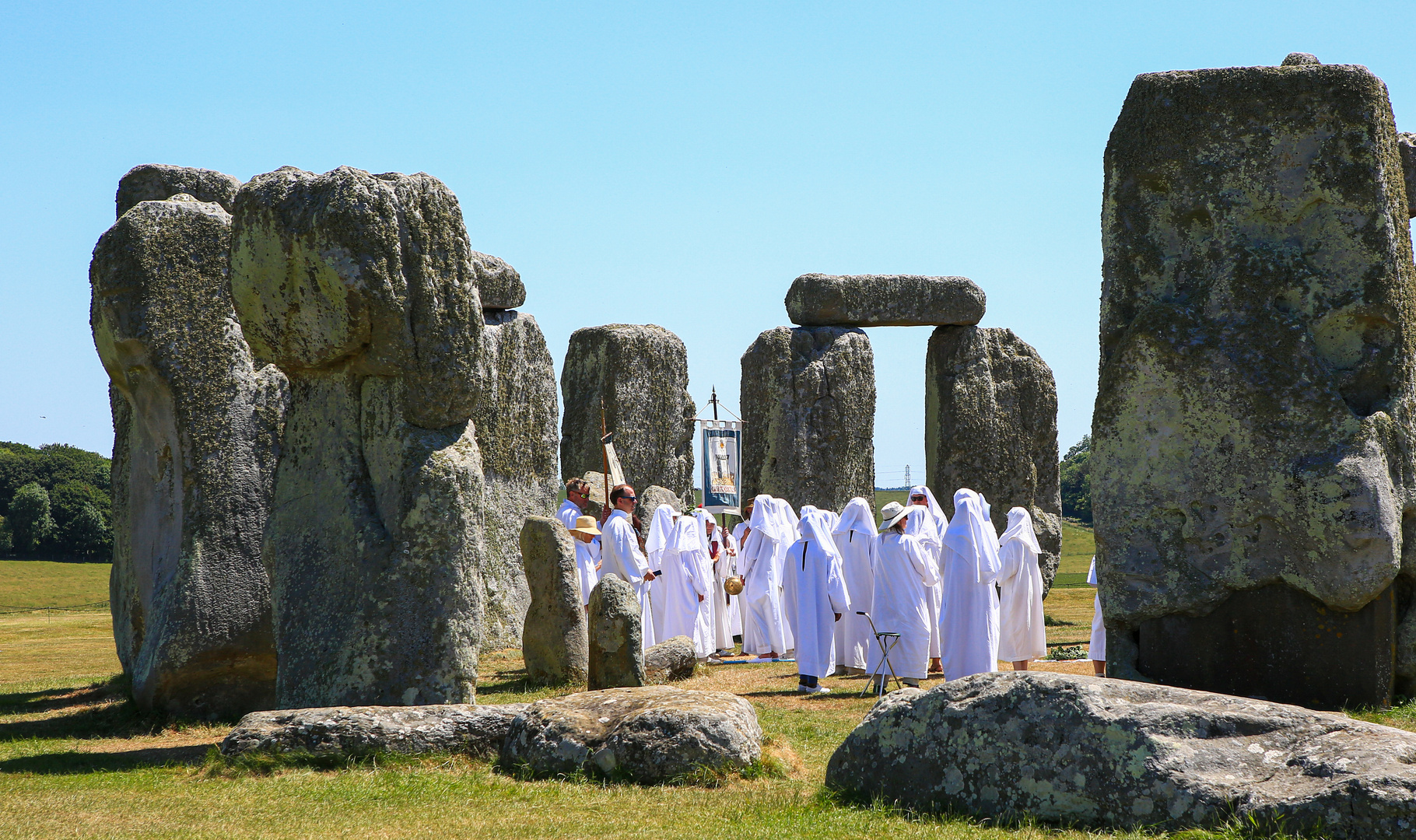 Druiden in Stonehenge
