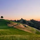 Drumlins mit Sonnenuntergang