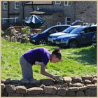 dry stone wall building contest at Reeth Show august 2019 6