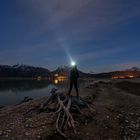 dry wood and lake and stars