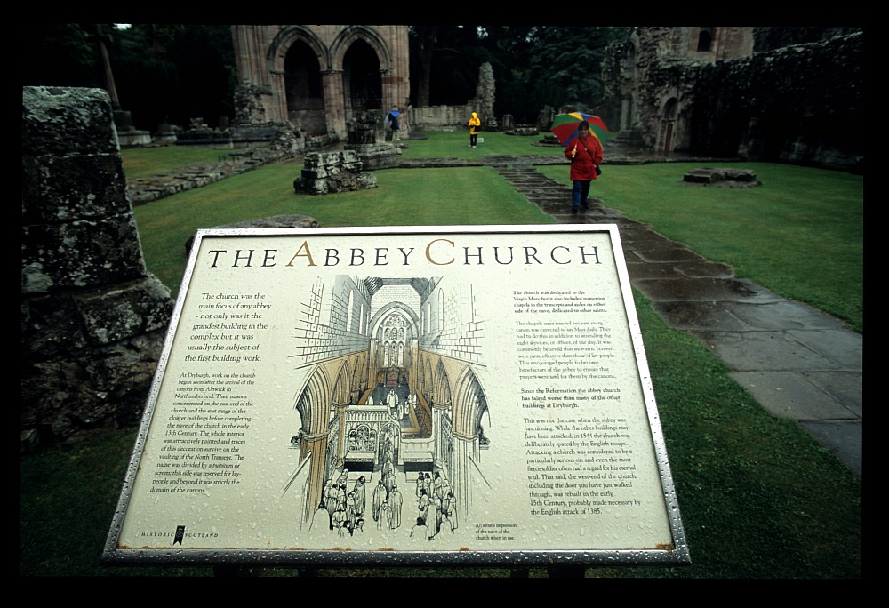 Dryburgh Abbey, the final resting place of Sir Walter Scott