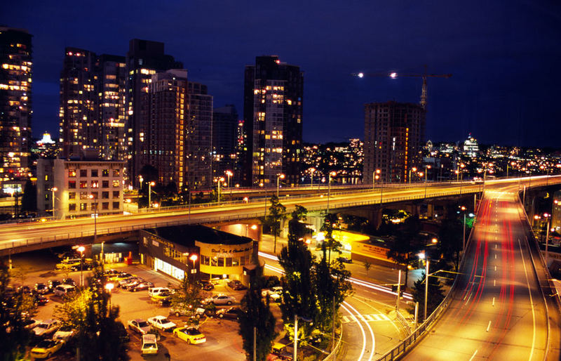 Dtwn Vancouver late at night