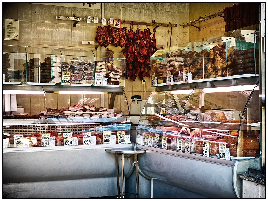 Du lard ou du cochon photo et image couleurs, vitrine, boucherie