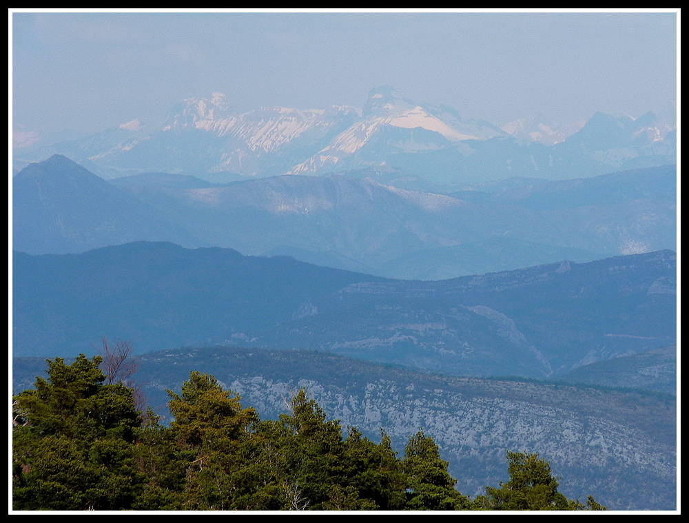 Du Mont Ventoux vers les Alpes.