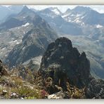 Du Pic de Hourgade 2964m, vue sur le Pic des Spijeoles 3065m, Luchonnais,Hte Garonne,Pyrénées.