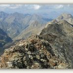 Du Pic de Spijeoles 3065m, vue sur Pic de Hourgade 2964m, Hte Garonne,Luchonnais,Pyrénées.