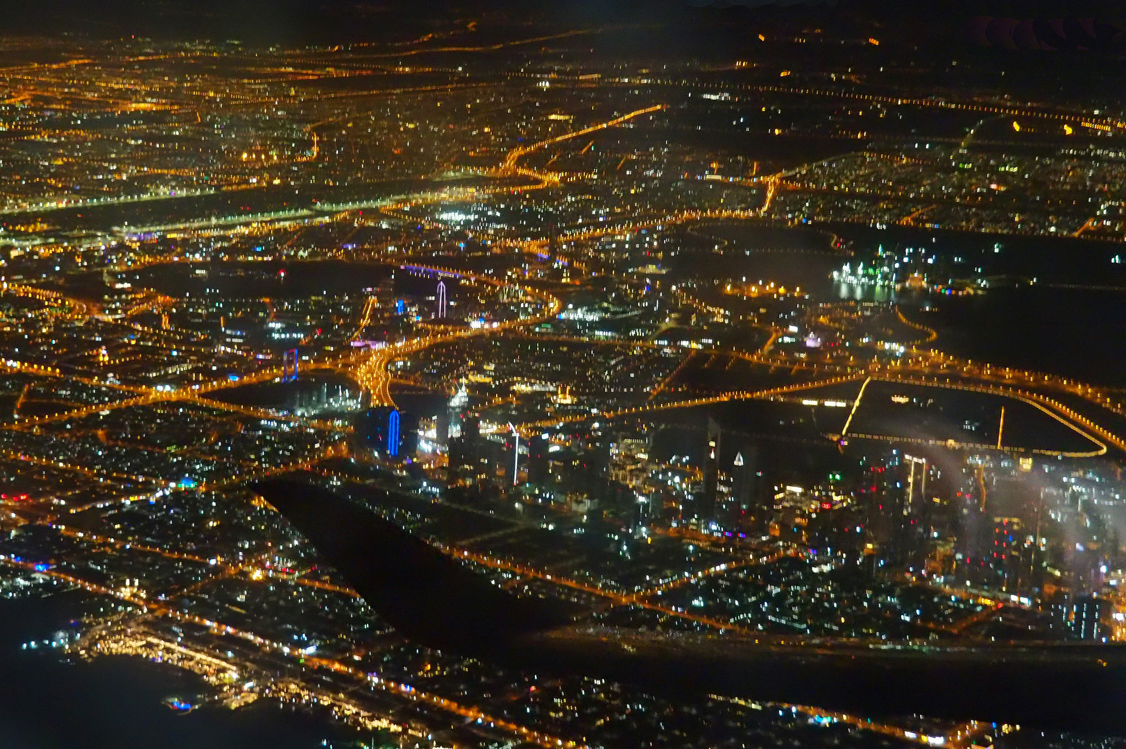 Dubaï, vu du ciel et vers le nord-est