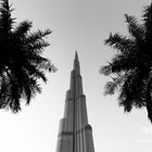 Dubai Burj Khalifa between Palms