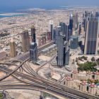 Dubai Burj Khalifa Blick über die Stadt bis zum Hafen