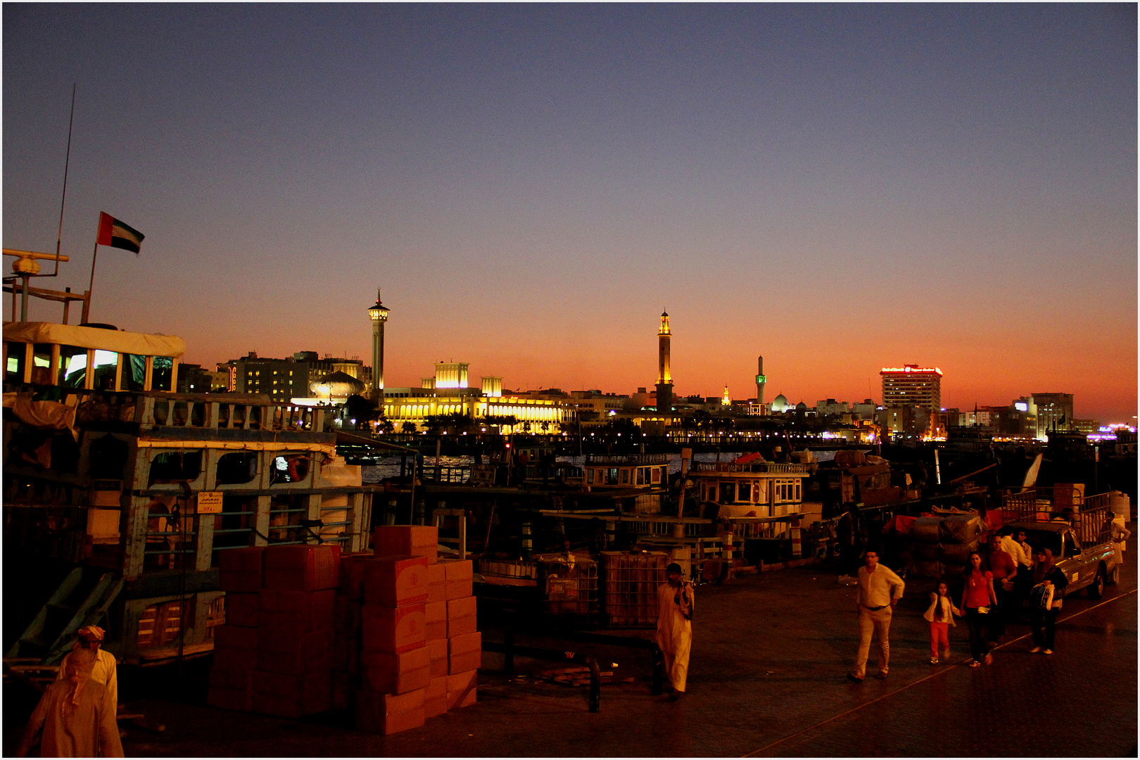 Dubai Creek by night