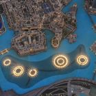 Dubai Fontänen am Abend