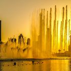 Dubai Fontains im Sonnenuntergang