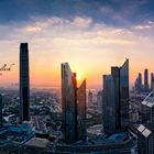 Dubai im Sonnenaufgang