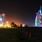 Dubai - Jumeirah Beach & Burj Al Arab at night