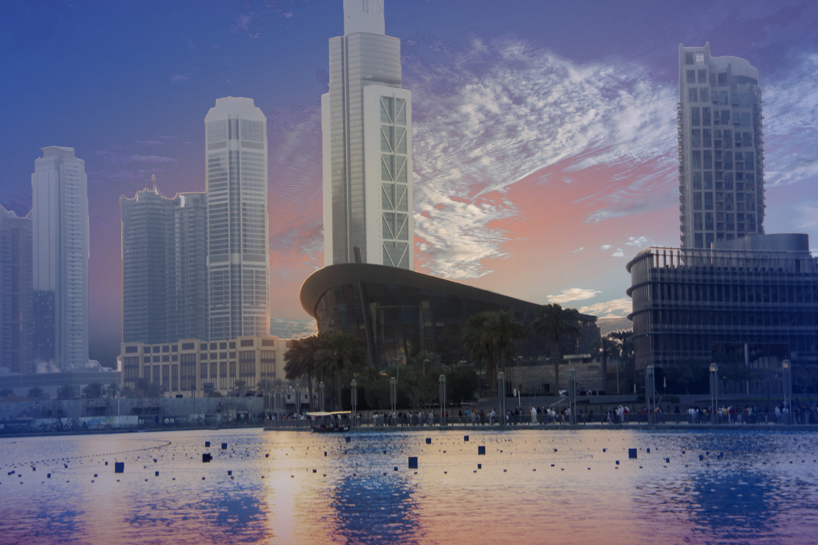 Dubai Lake mit Oper