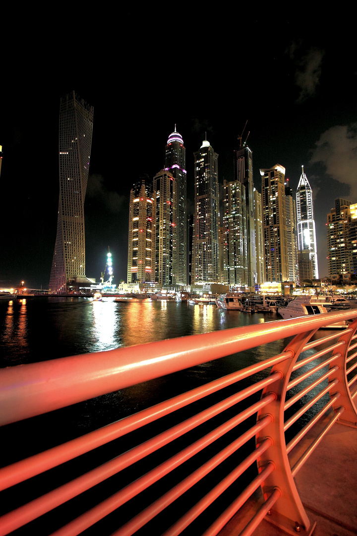 Dubai Marina at night