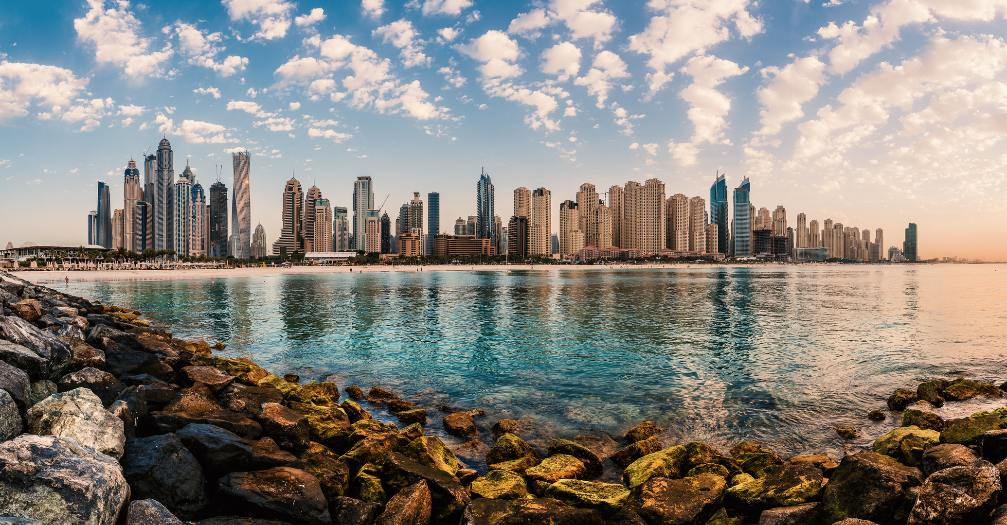 Dubai Marina Beach Panorama Foto & Bild panorama, techniken