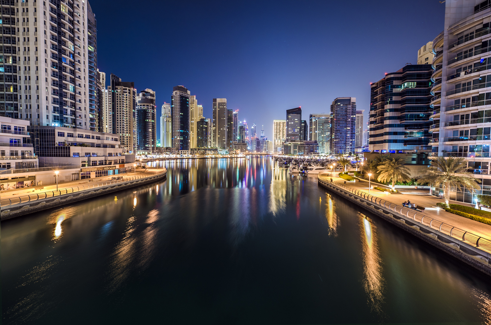 Dubai Marina Skyline at Night