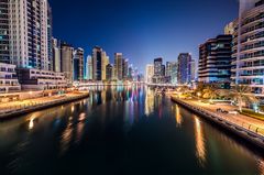 Dubai Marina Skyline at Night