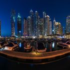 Dubai - Marina Skyline Panorama zur blauen Stunde