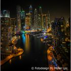 Dubai, Marina Walk bei Nacht