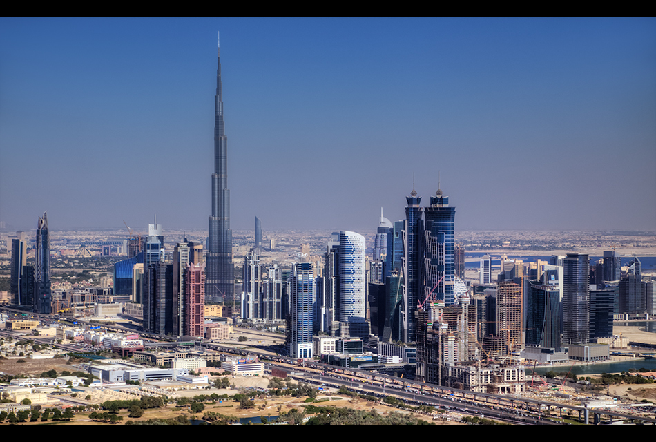 Dubai Skyline from Heli 1