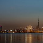 Dubai sunset seen from Dubai Creek Harbour