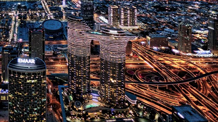 Dubai zur blauen Stunde
