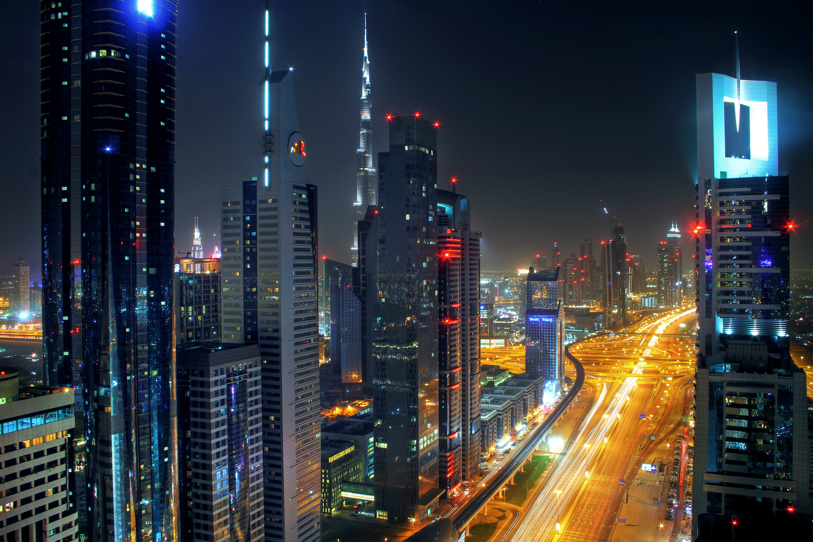 Dubai's Sheik Zayed Road and Towers in 2013