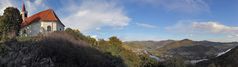 Dubicer Kirchlein mit Blick auf eine der großen Kurven der Labe (Elbe)