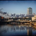 Dublin railway in the morning