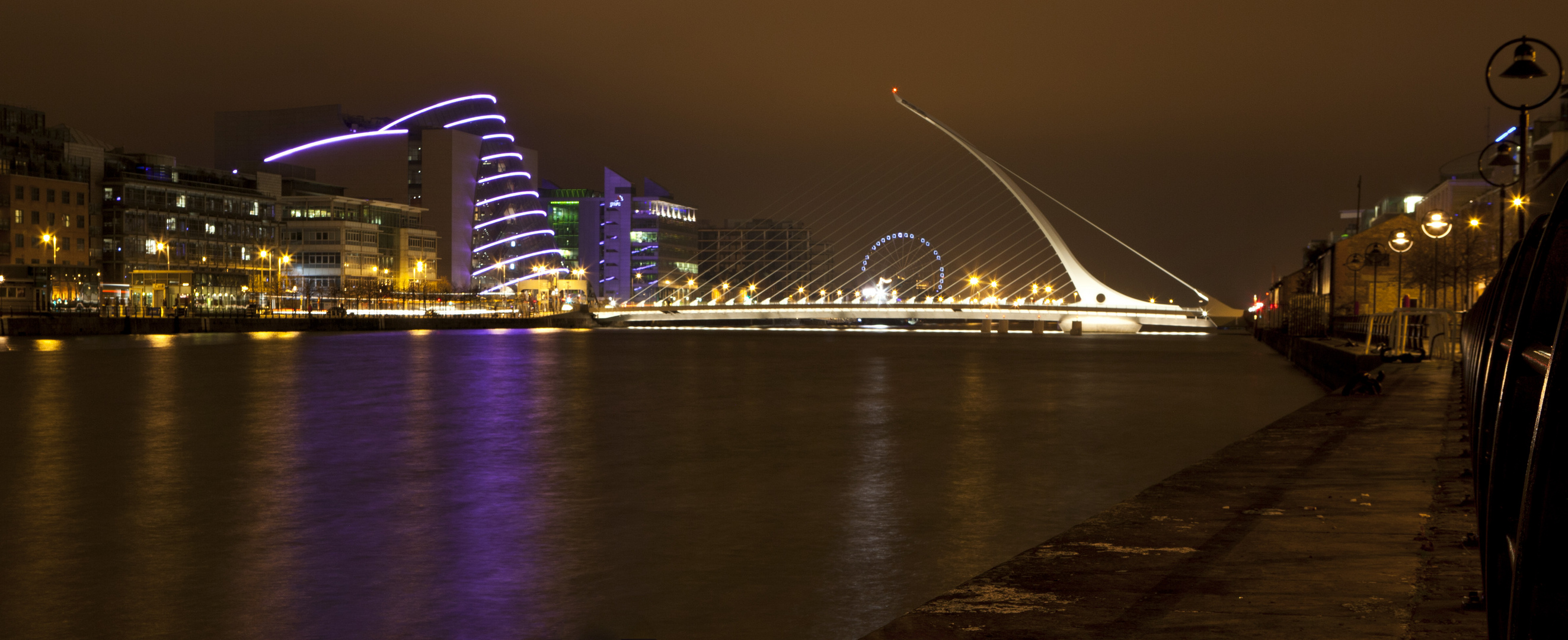 .: Dublin - Samuel Beckett Bridge at Night :.