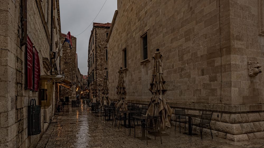 Dubrovnik im Regen