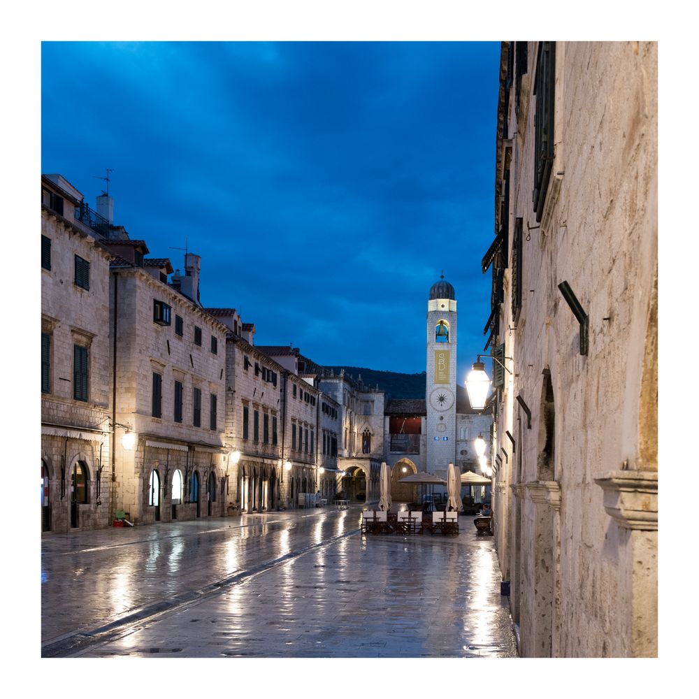 Dubrovnik Stradun Clocktower