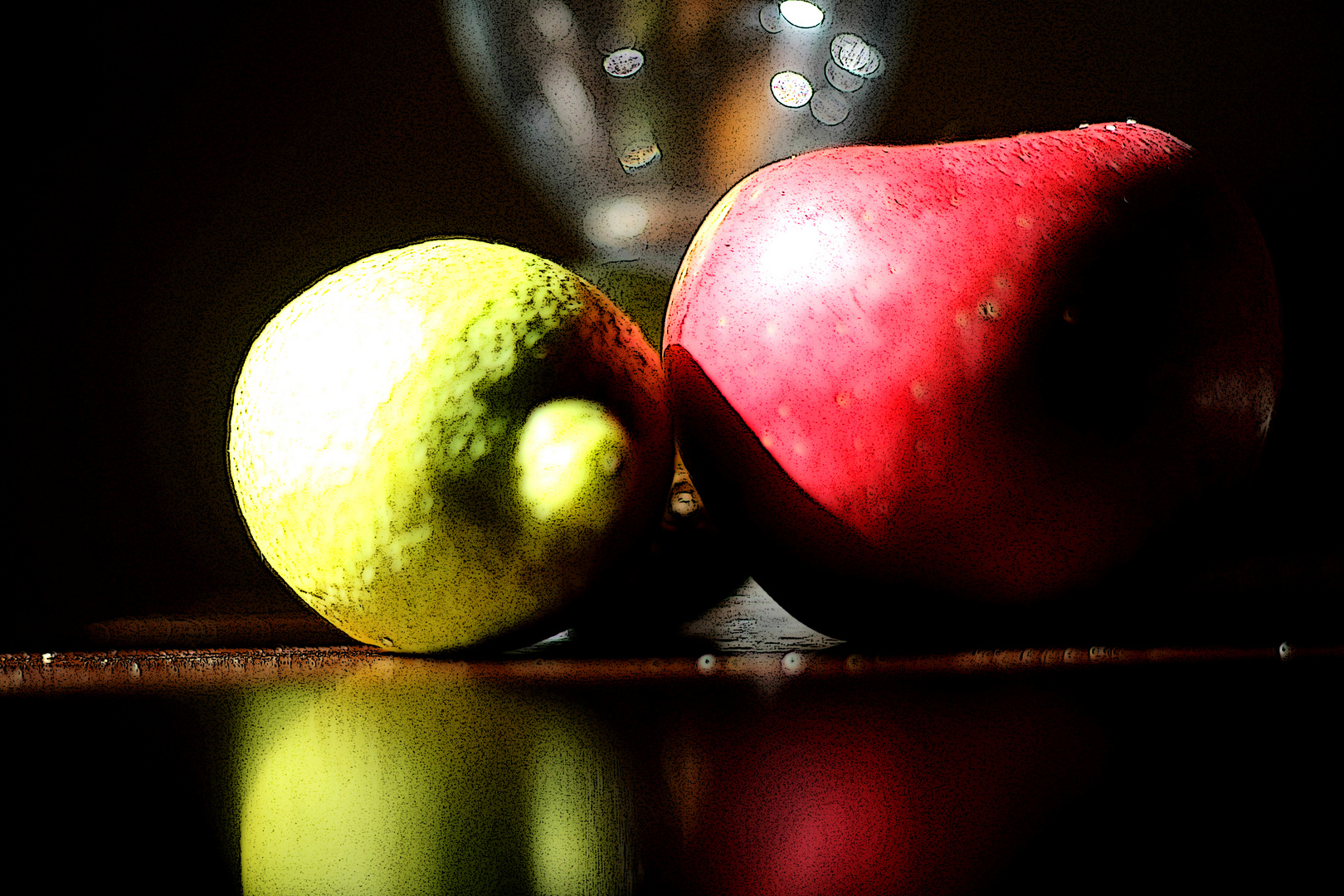 due cuori e una capanna ovvero due frutti e un bicchiere