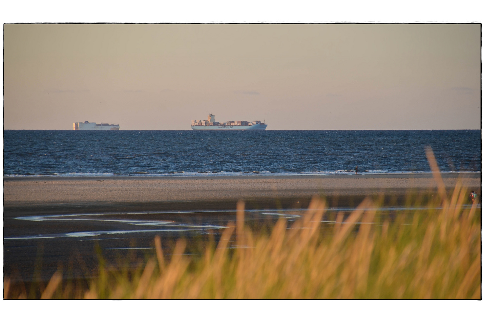 Düne, Sandbank, Meer + ...