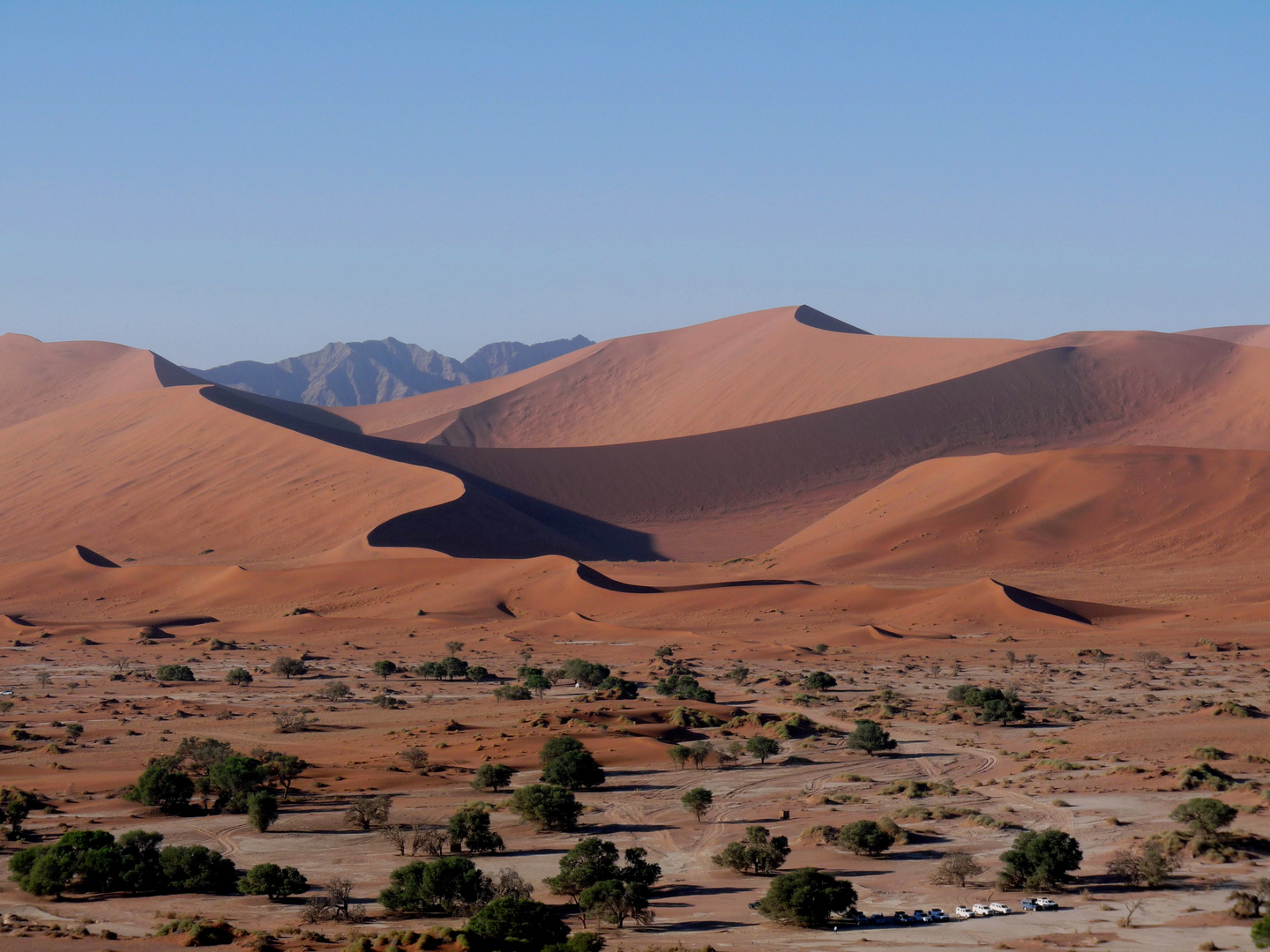 Dünenlandschaft des Sossusvlei im Sonnenaufgang