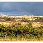 Dünenlandschaft mit zartem Regenbogen