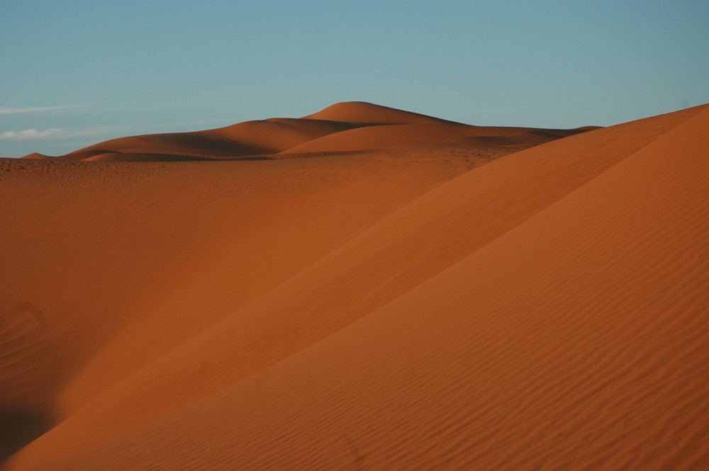 Dünenmeer im Sonnenuntergang