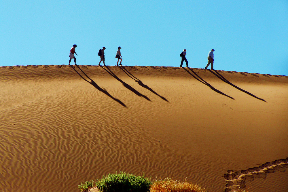 Duenenwanderer in Sossusvlei