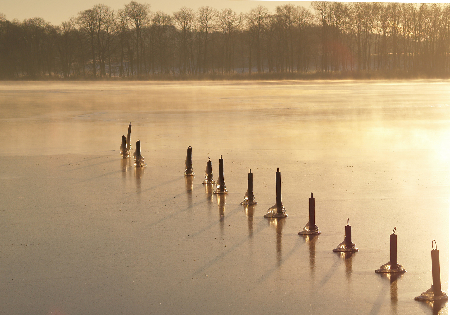 Dünnes Eis auf dem Kellersee