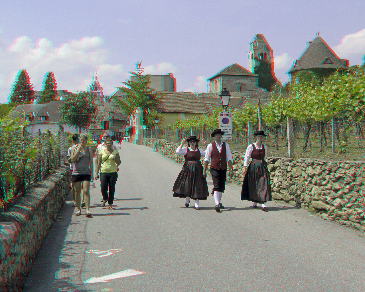 Duernstein, Wachau - Stereo - Anaglyphe