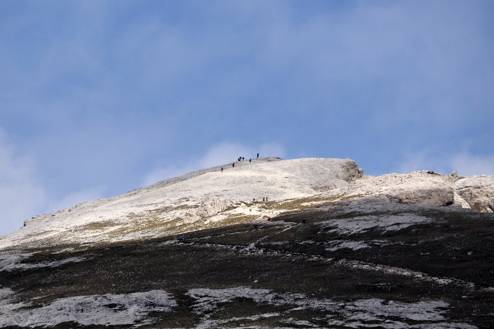 Dürrenstein mit Bergsteiger unterwegs....